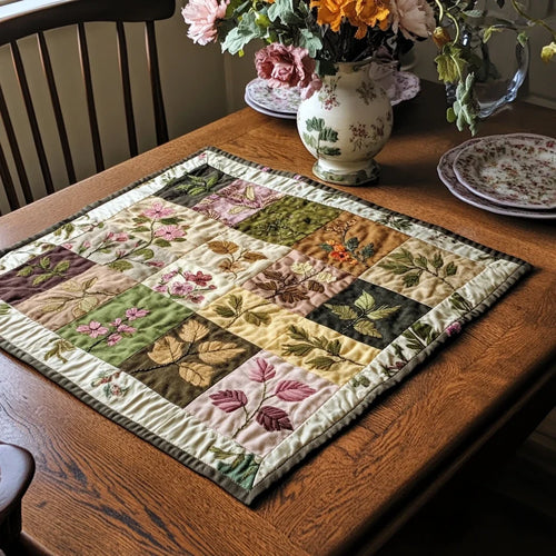 Floral Patch Quilted Table Topper