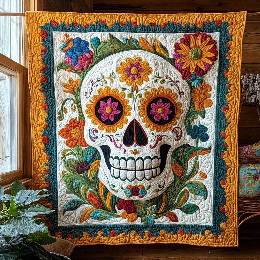 Floral Remains Quilt Blanket