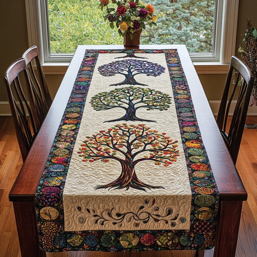 Floral Seasons Quilted Table Runner