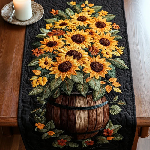 Floral Serenity Quilted Table Runner