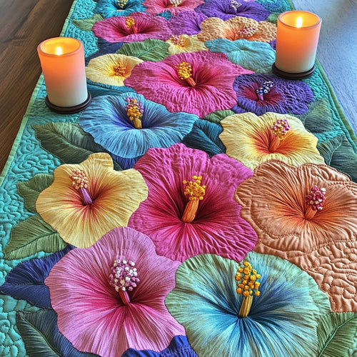 Floral Serenity Quilted Table Runner