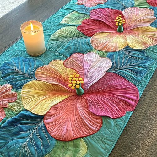 Floral Serenity Quilted Table Runner