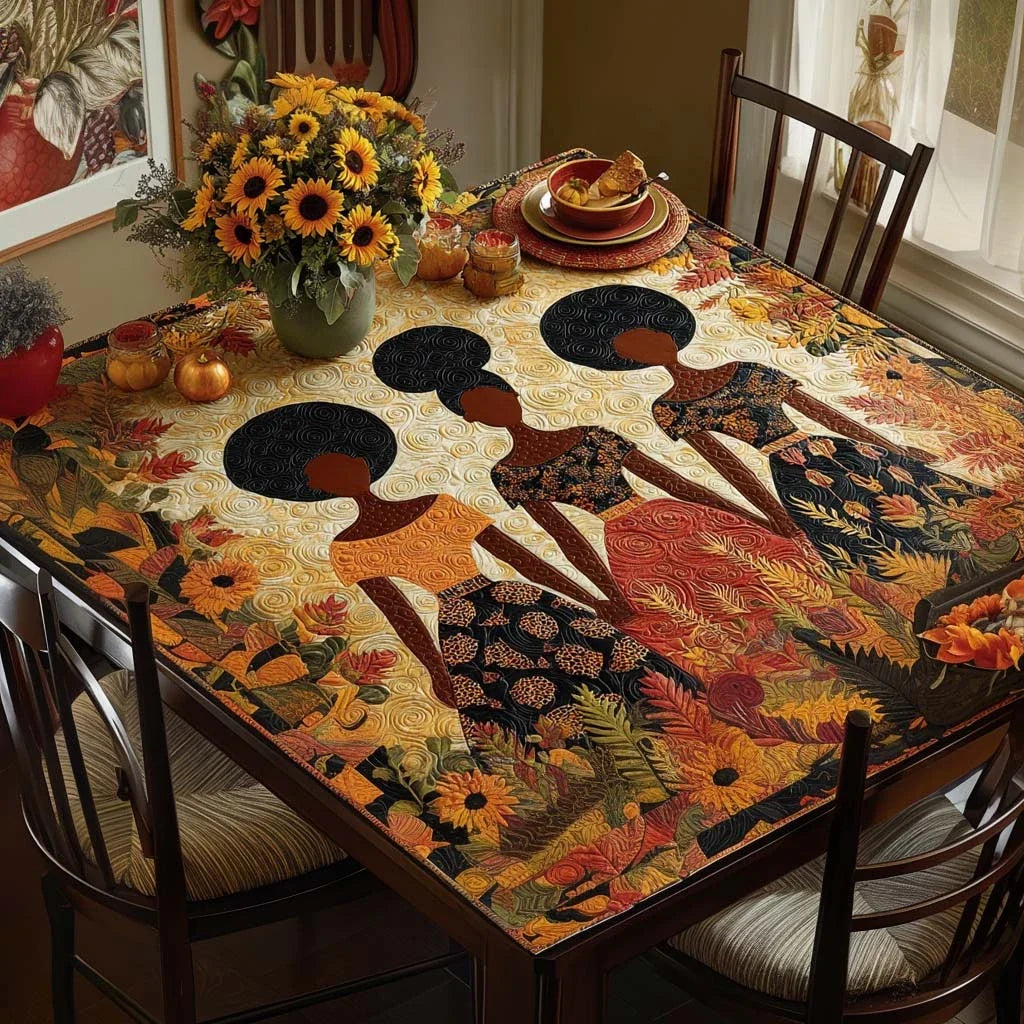 Floral Sisters Quilted Table Topper