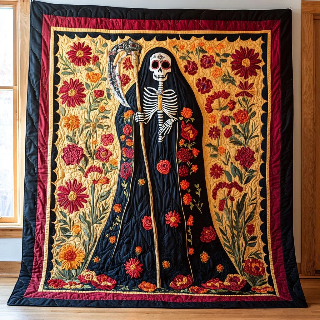 Floral Sorcery Quilt Blanket