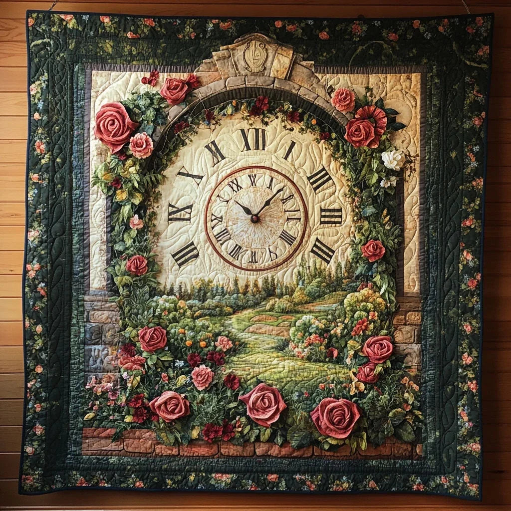 Floral Timepath Quilt Blanket