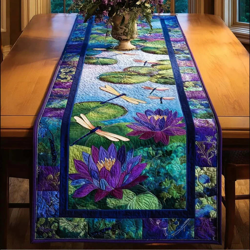 Floral Wings Quilted Table Runner