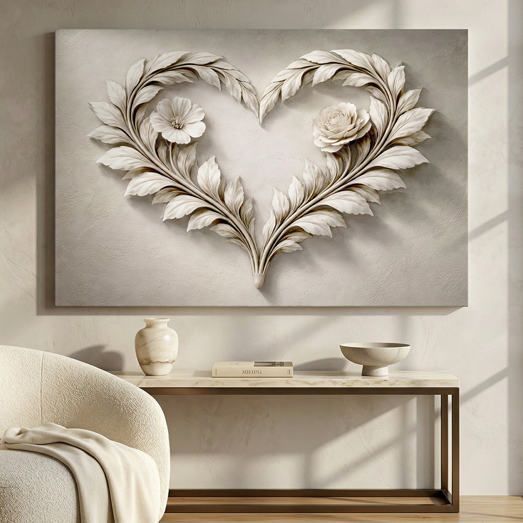 Elegant Romantic Leaf Heart
