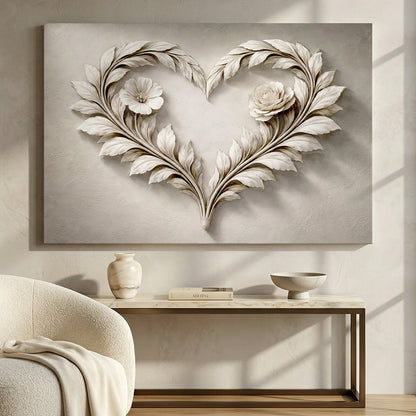 Elegant Romantic Leaf Heart