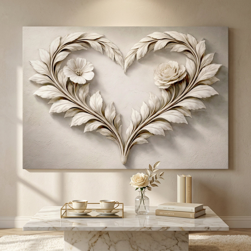 Elegant Romantic Leaf Heart