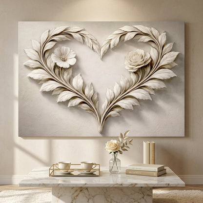 Elegant Romantic Leaf Heart