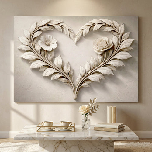 Elegant Romantic Leaf Heart