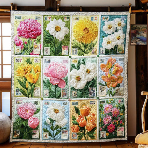 Flower Bloom Quilt Blanket