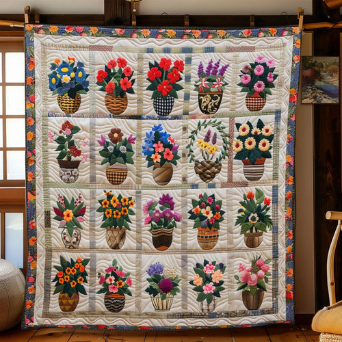 Flower Cottage Quilt Blanket