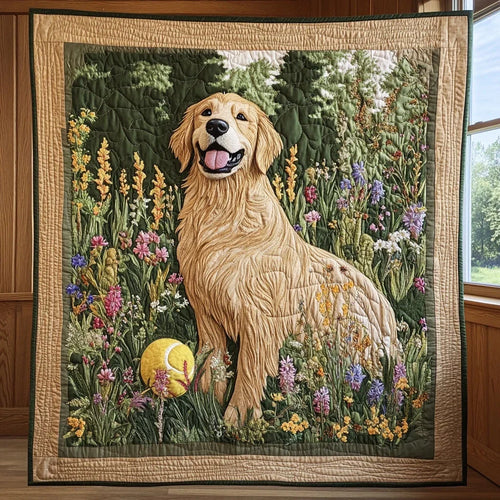 Flower Field Friend Quilt Blanket