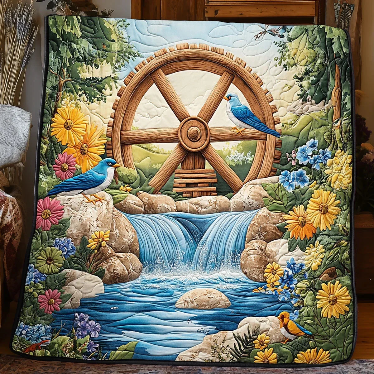 Flowing Waterwheel Quilt Blanket