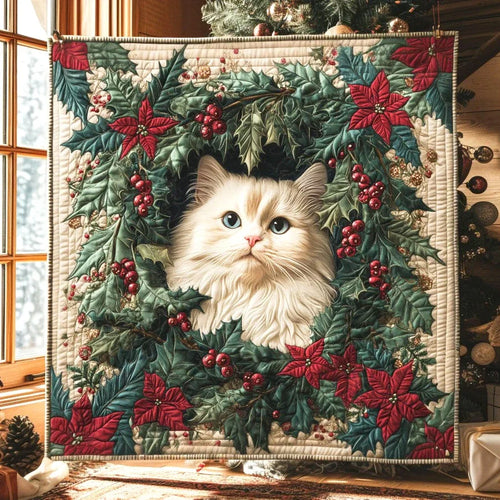 Fluffy Ragdoll Cat Quilt Blanket