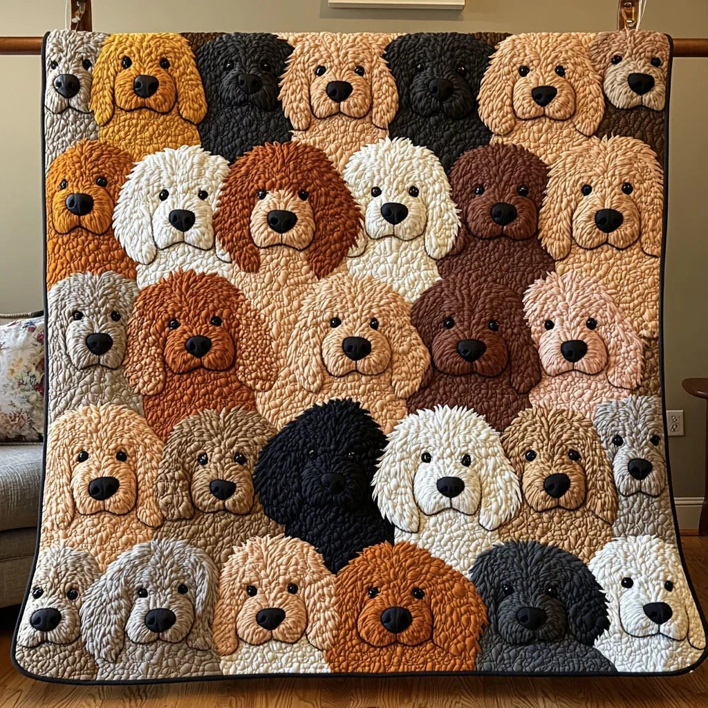 Fluffy Scribbles Quilt Blanket