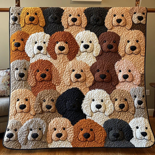 Fluffy Scribbles Quilt Blanket