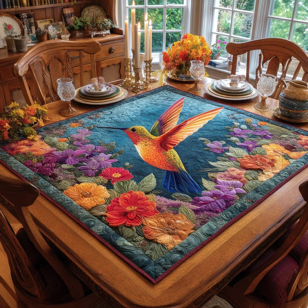 Flutter Bloom Quilted Table Topper