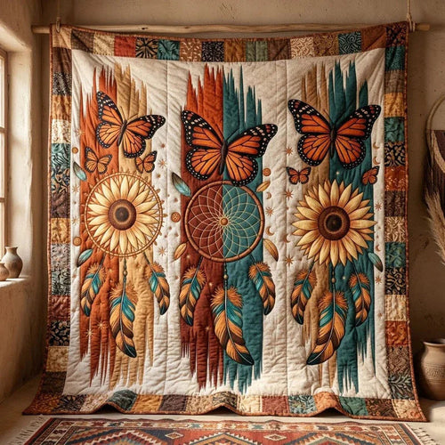 Fluttering Talisman Quilt Blanket - Quilted Blanket by Wild and Way