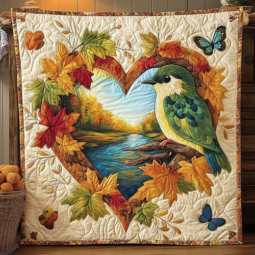 Fluttering Through Fall Quilt Blanket