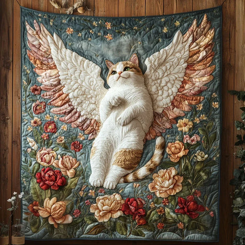 Flying Cat Quilt Blanket