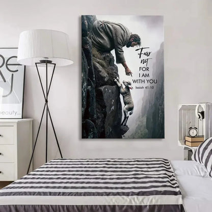 isaiah 41 10 fear not for i am with you canvas wall art (view 5)