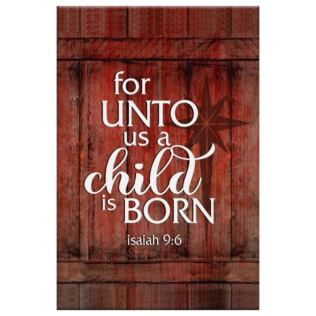 for unto us a child is born wall art canvas christmas wall decor (view 4)