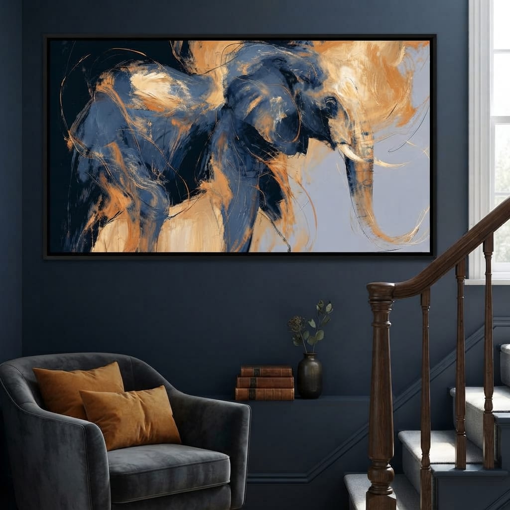 Force of the Great Elephant Wanderer Canvas Wall Art