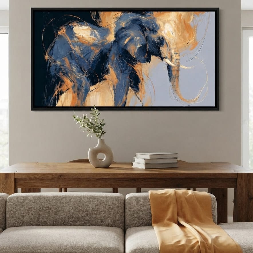 Force of the Great Elephant Wanderer Canvas Wall Art