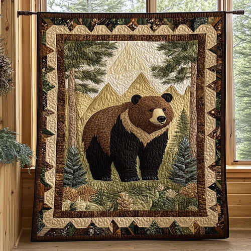 Forest Bear Quilt Blanket