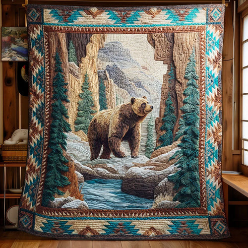 Forest Bear Quilt Blanket