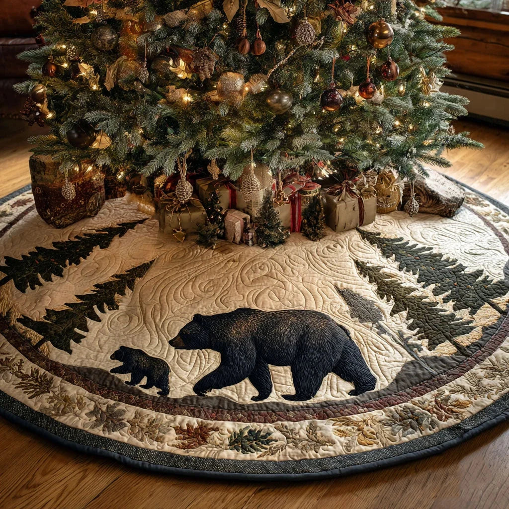 Forest Companions Christmas Quilted Tree Skirt