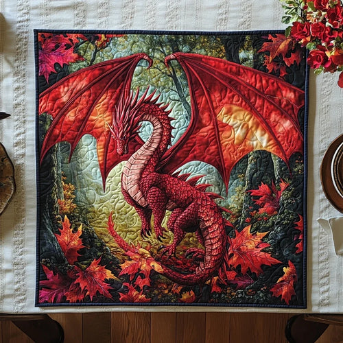 Forest Dragon Quilted Table Topper