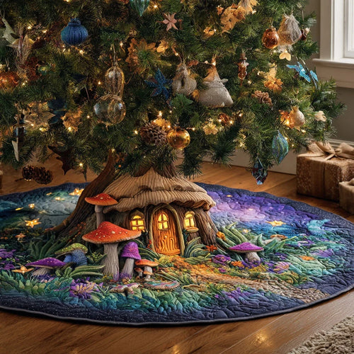 Forest Dream Path Christmas Quilted Tree Skirt