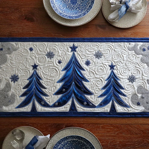 Forest Evergreen Quilted Table Runner
