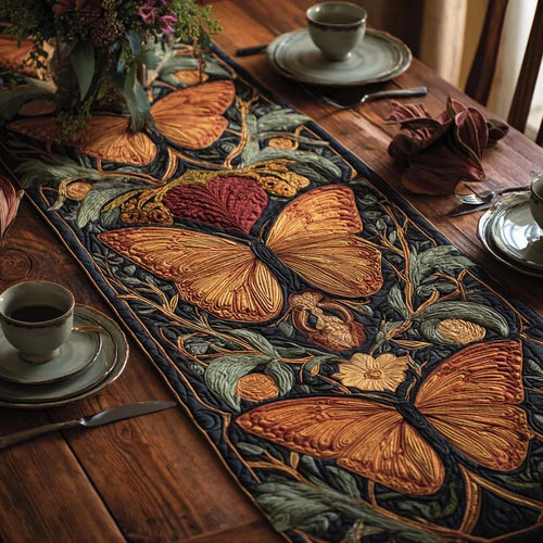 Forest Flutter Quilted Table Runner