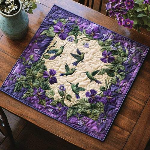 Forest Flutter Quilted Table Topper
