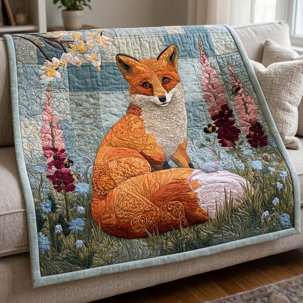 Forest Fox Quilt Blanket - Quilted Blanket by Wild and Way