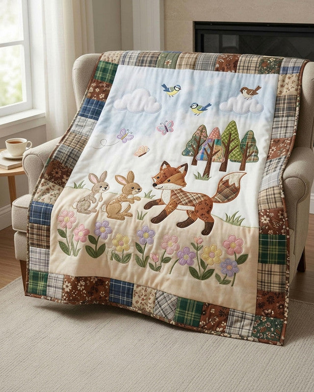Forest Friend Quilt Blanket - Quilted Blanket by Wild and Way