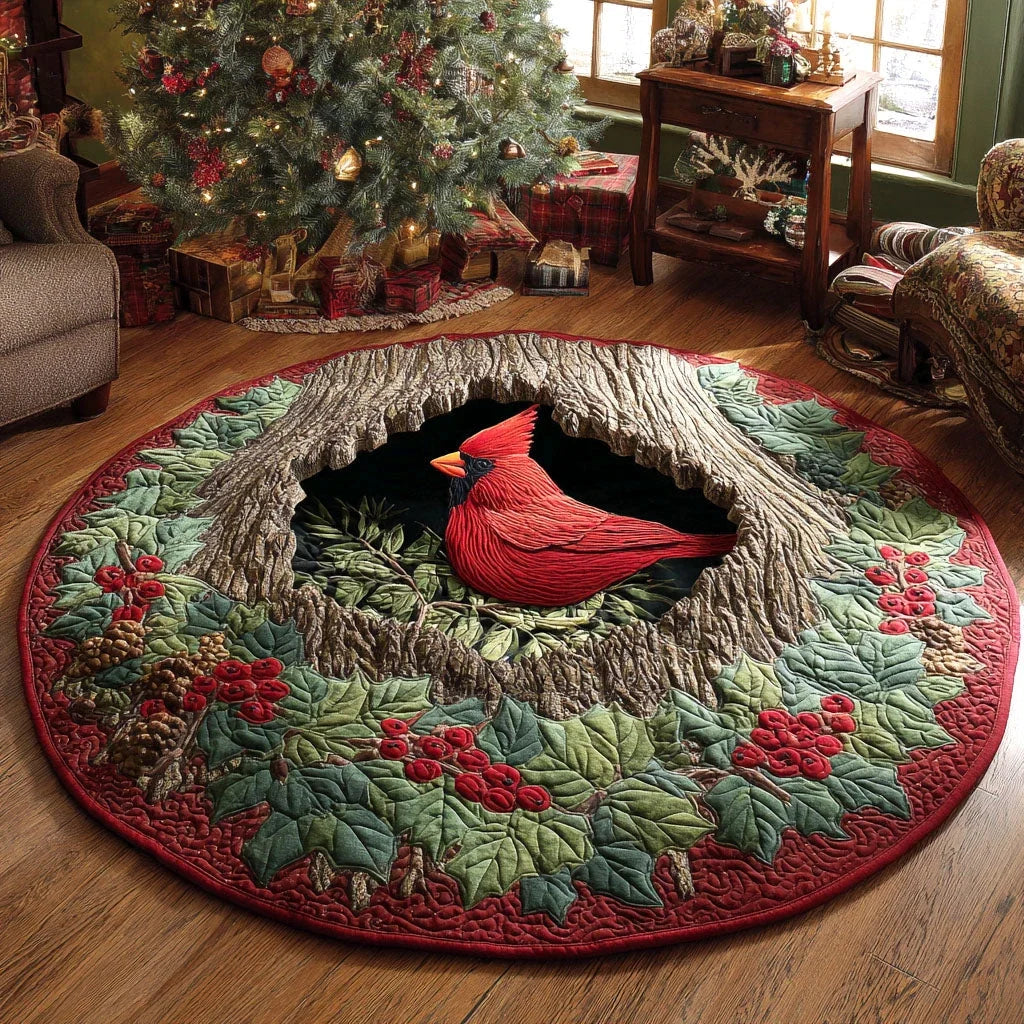 Forest Glow Quilted Round Mat