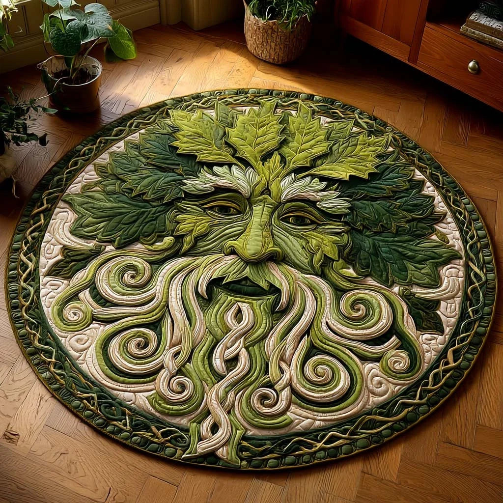 Forest Guardian Quilted Round Mat