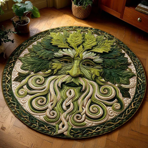Forest Guardian Quilted Round Mat