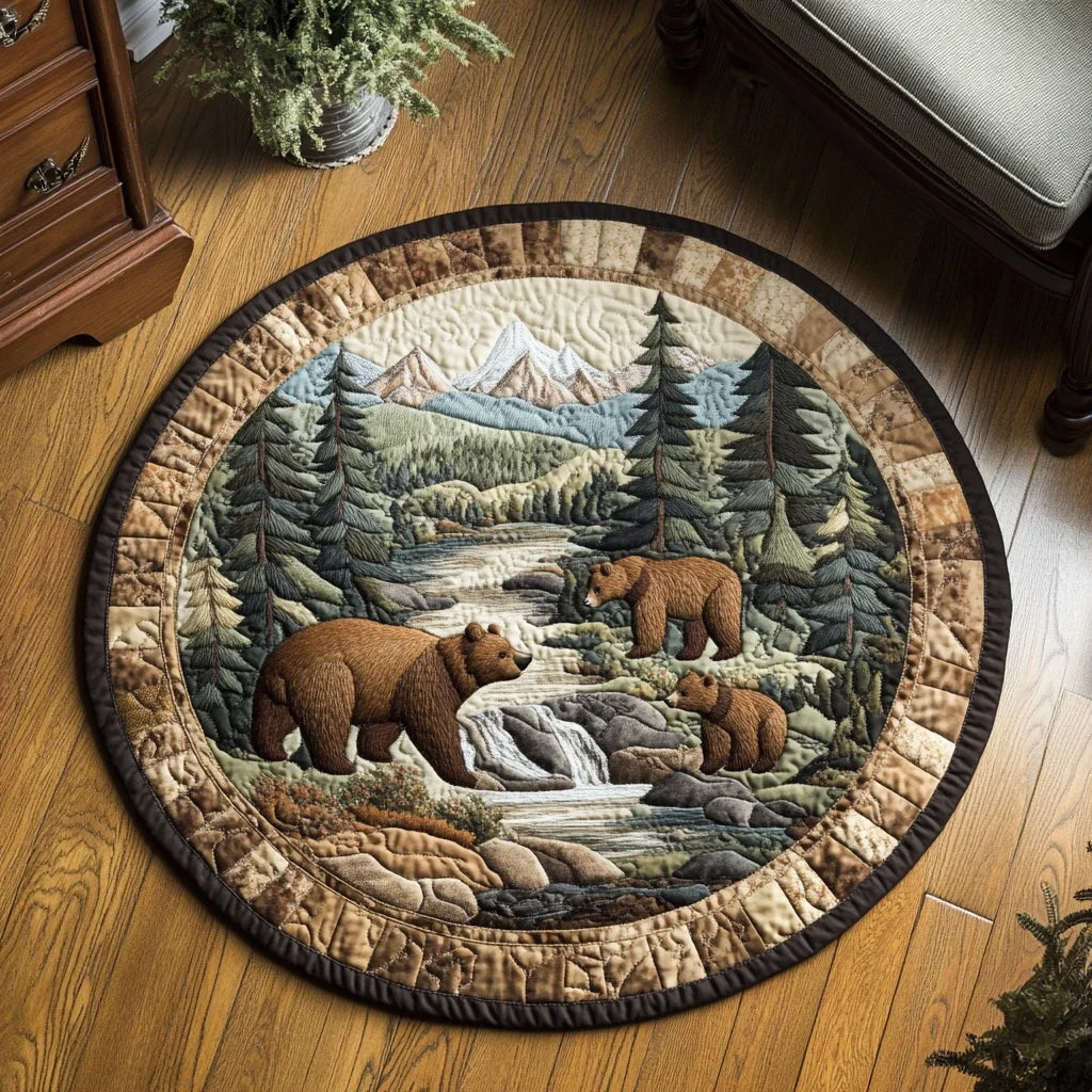 Forest Guardian Quilted Round Mat
