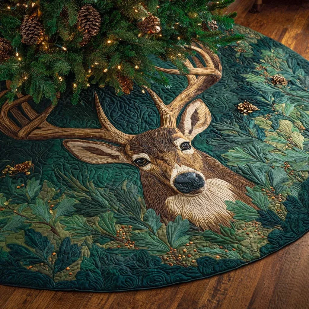 Forest Guardian Quilted Tree Skirt