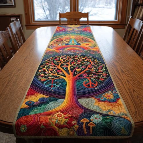 Forest Harmony Quilted Table Runner