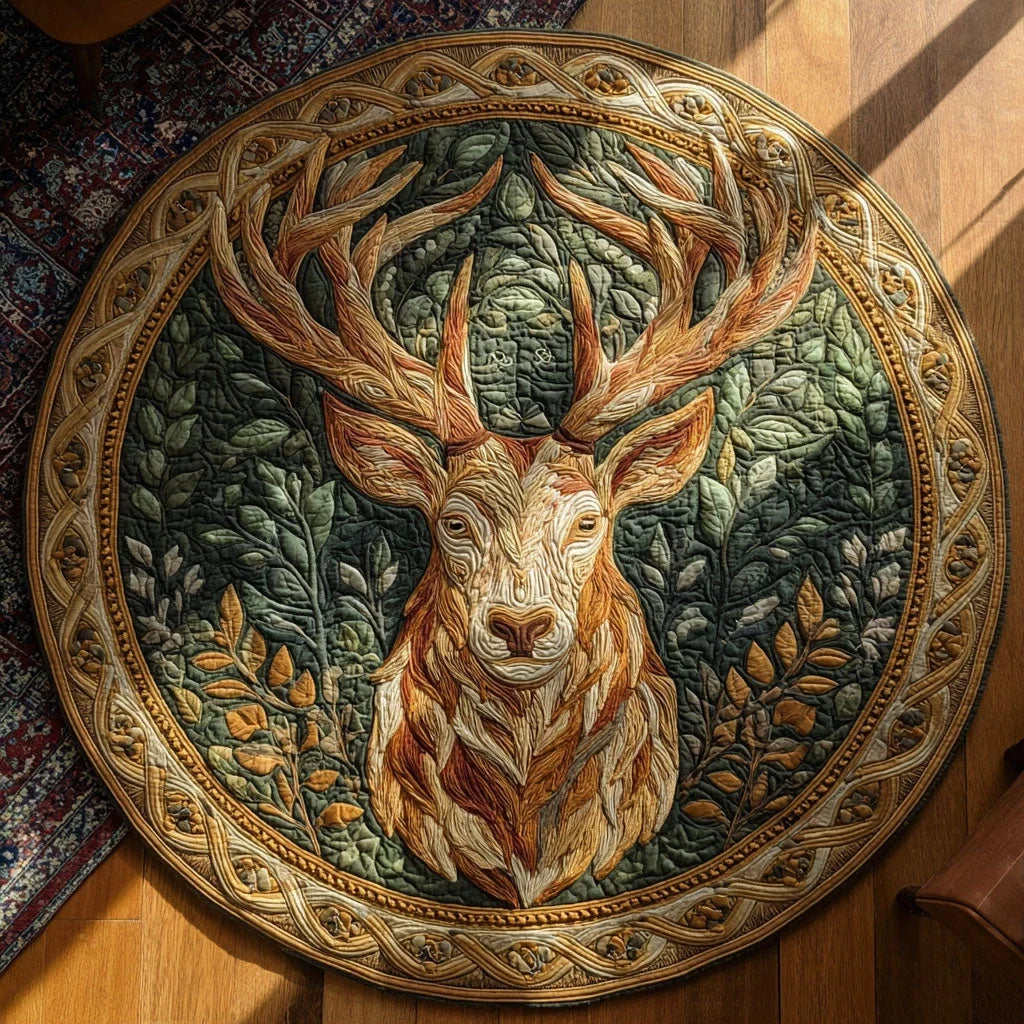 Forest King Quilted Round Mat