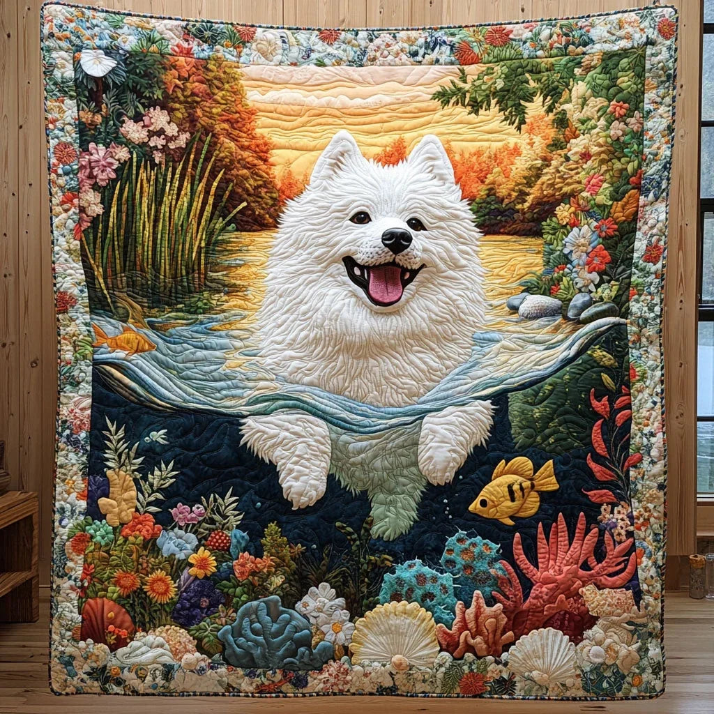 Forest Lake Joy Quilt Blanket