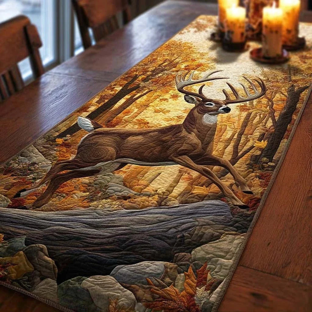 Forest Leap Quilted Table Runner