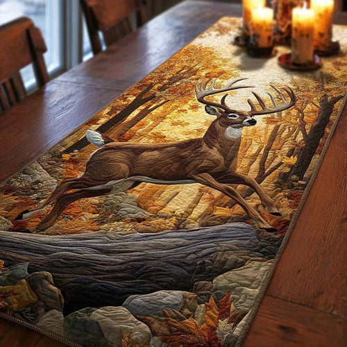 Forest Leap Quilted Table Runner
